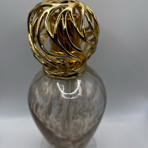 La-Tee-Da! Diffuser Glass Art Gold Effusion Fragrance Oil Lamp - Picture 3 of 10